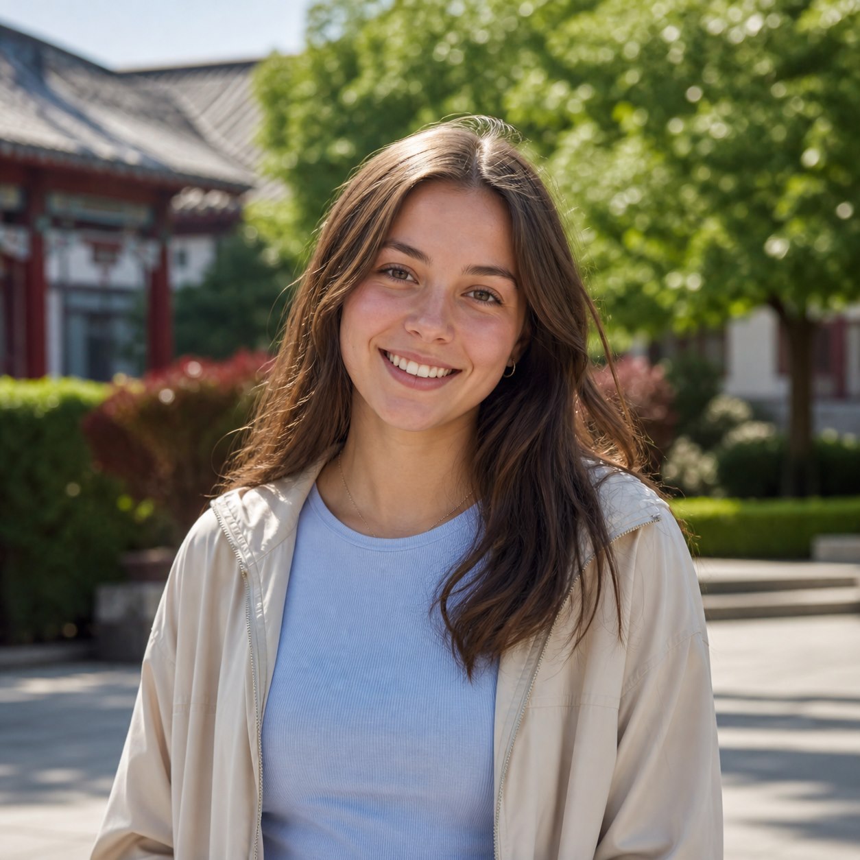 Example profile portrait of a Canadian Au Pair student at a Chinese university