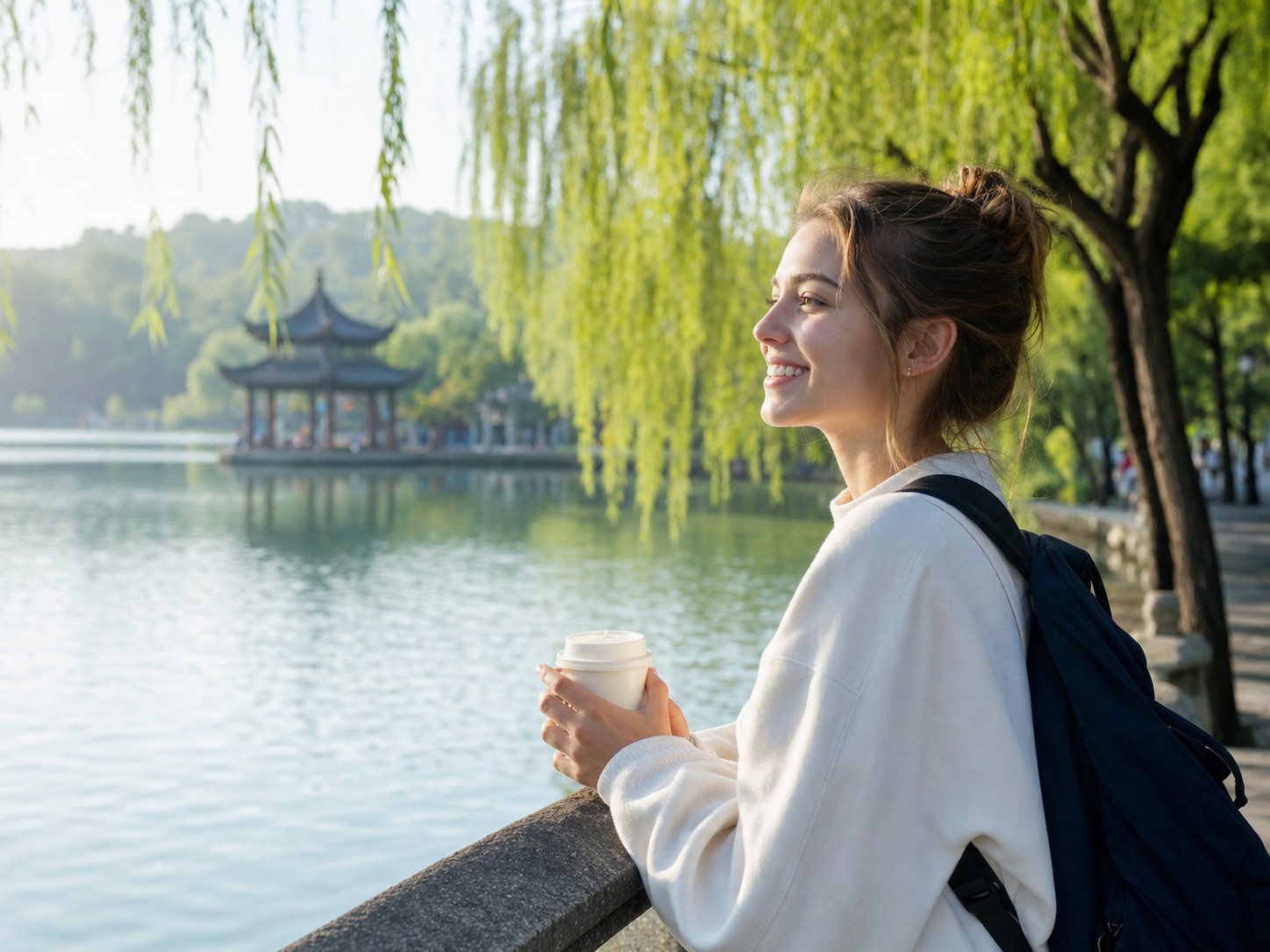 Emily, an au pair from the USA